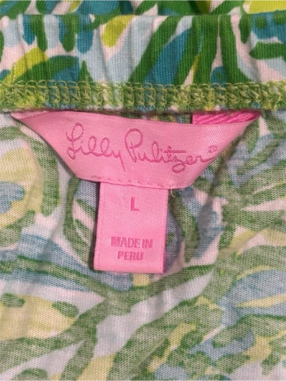 🌴🍃🌱Lilly Pulitzer Windsor Strapless Dress Size L Green Tropical Palm Leaf Print - Picture 3 of 7